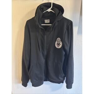Riflessi Size Medium Black Zip Up Hoodie Jacket